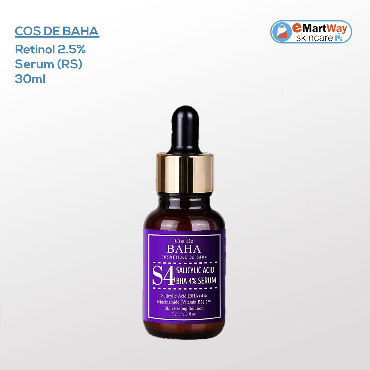 Cos De BAHA Salicylic Acid BHA 4% Serum (S4) 30ml