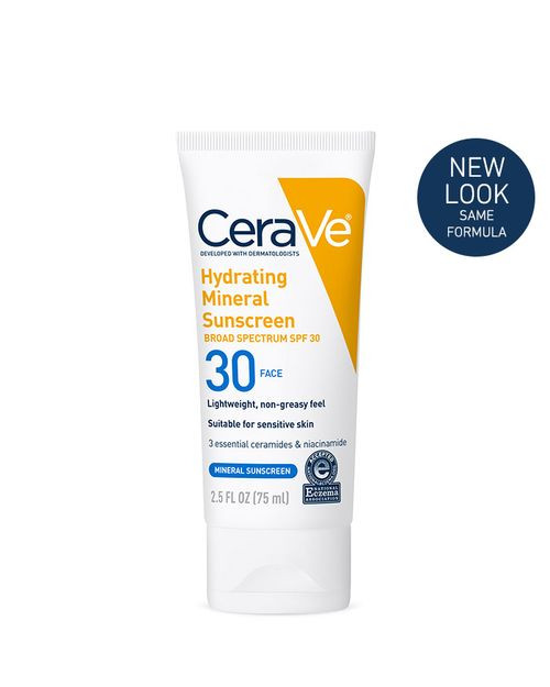 CeraVe Hydrating Mineral Sunscreen SPF 30 Face Lotion 75ml