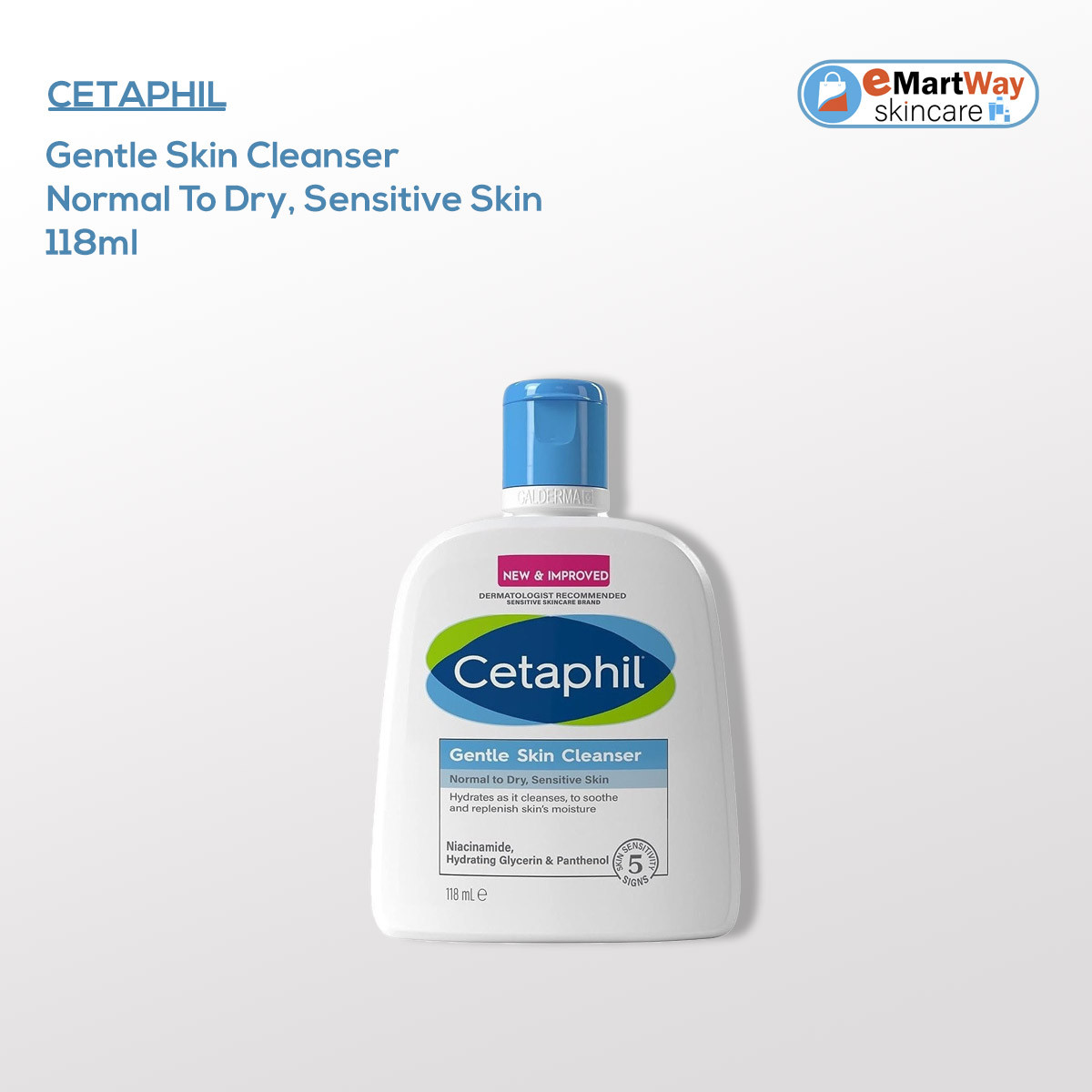Cetaphil Gentle Skin Cleanser (Normal To Dry, Sensitive Skin) 118ml