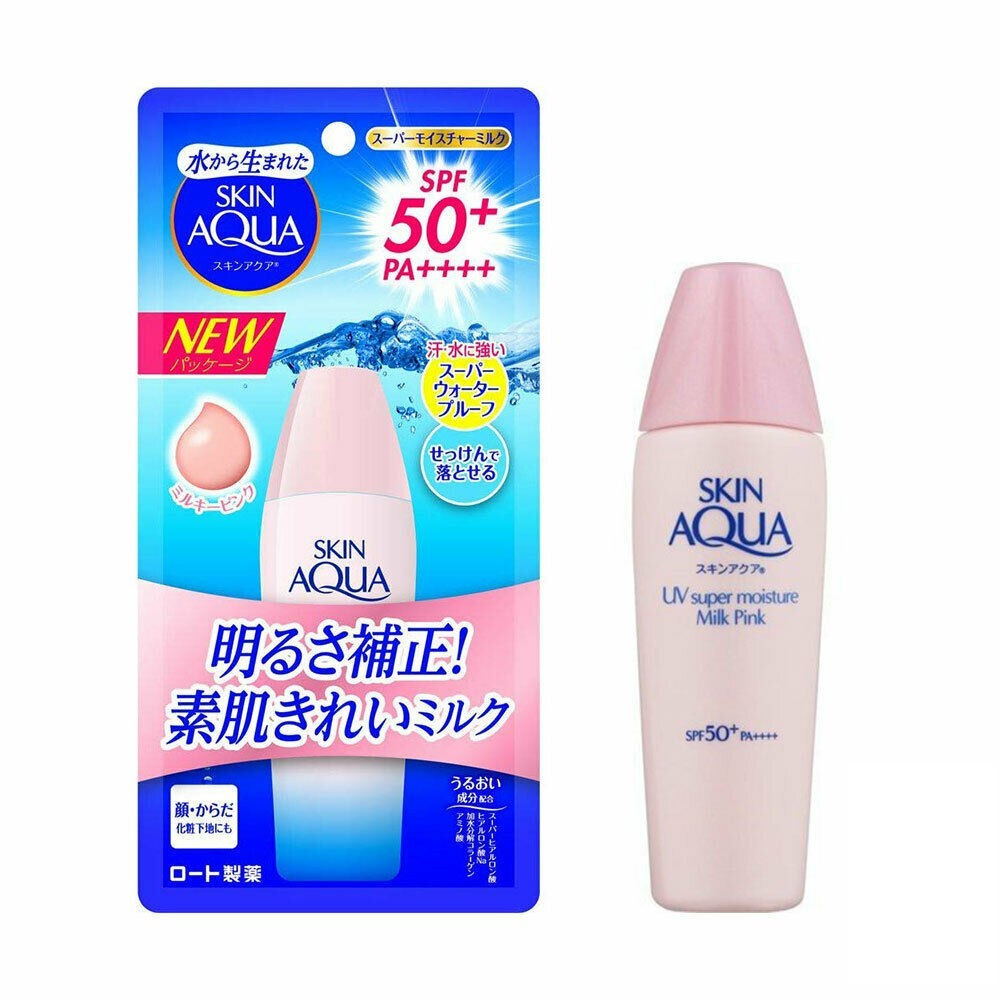 Skin Aqua Super Moisture Milk Sunscreen SPF50+ PA++++ Pink 40ml