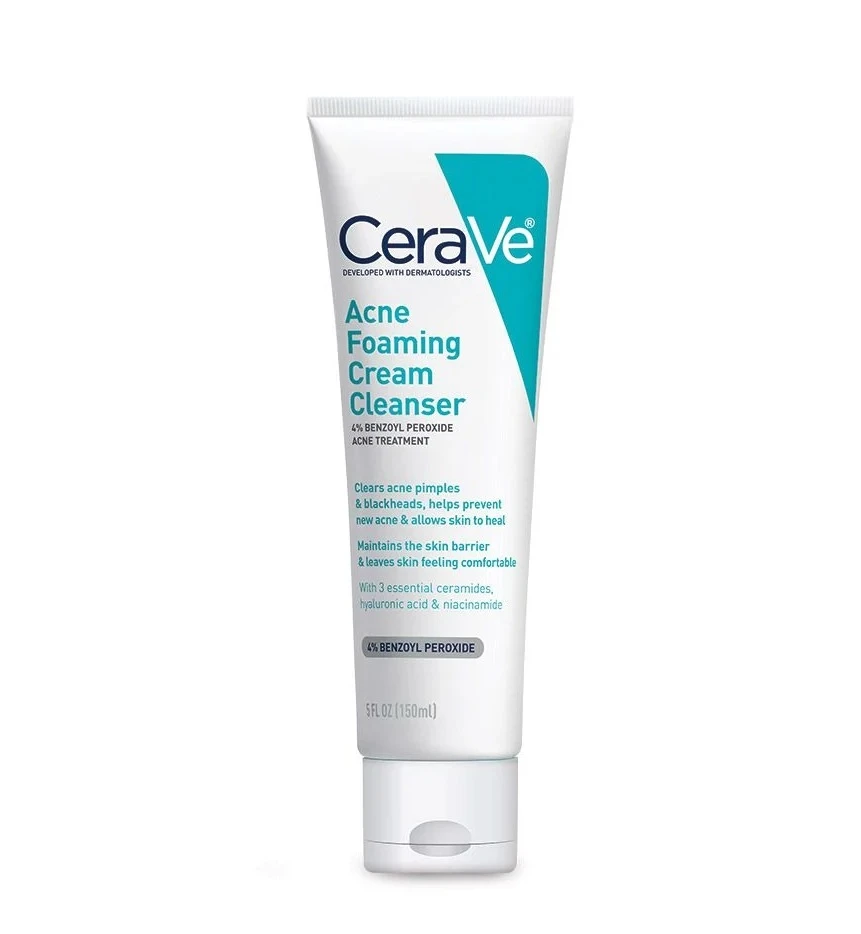 Cerave Acne Foaming Cream Cleanser 150ml (4% Benzoyl Peroxide)