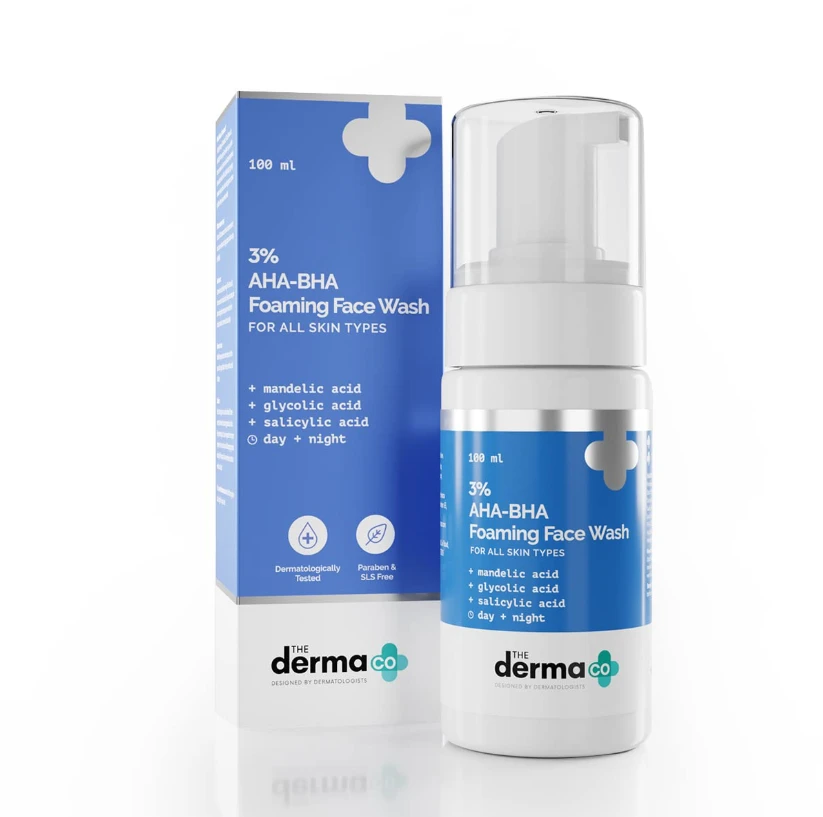 The Derma Co 3% AHA BHA Foaming Face Wash 100ml