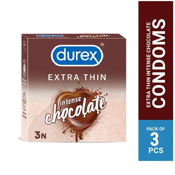 Durex Extra Thin Intense Chocolate Flavoured - 3 Condoms