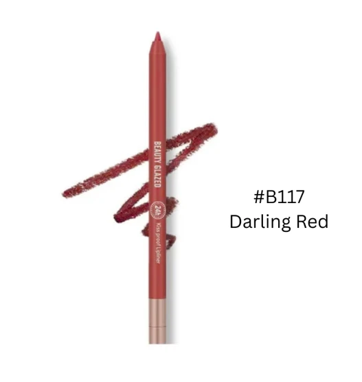 Beauty Glazed Lively Waterproof & Long Lasting Lip Liner B117 Daring Red 0.6g