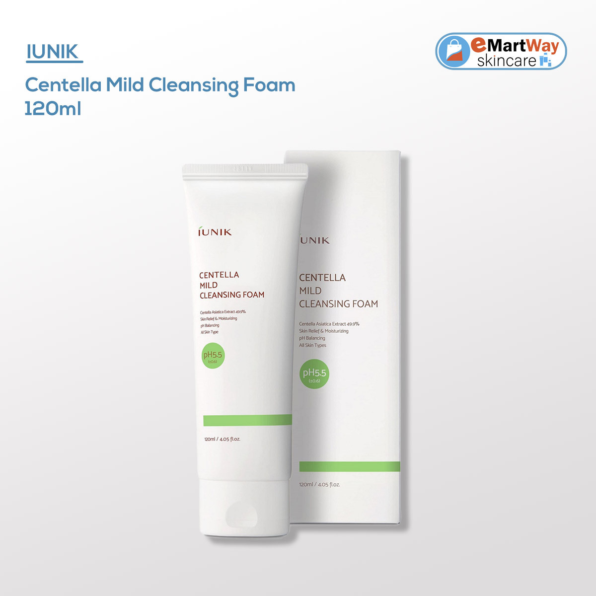 IUNIK Centella Mild Cleansing Foam 120ml