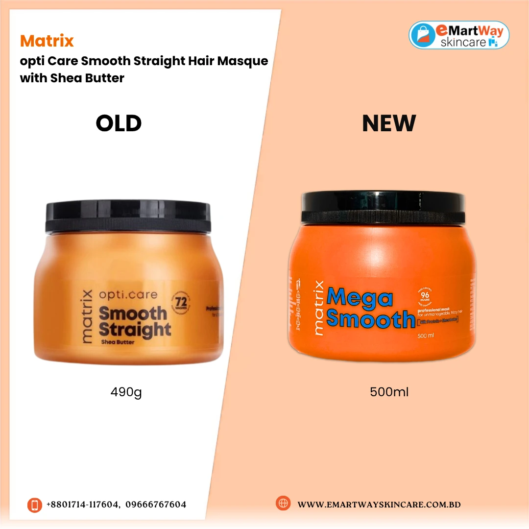 Matrix Opti Care Smooth Straight Hair Masque with Shea Butter 490g