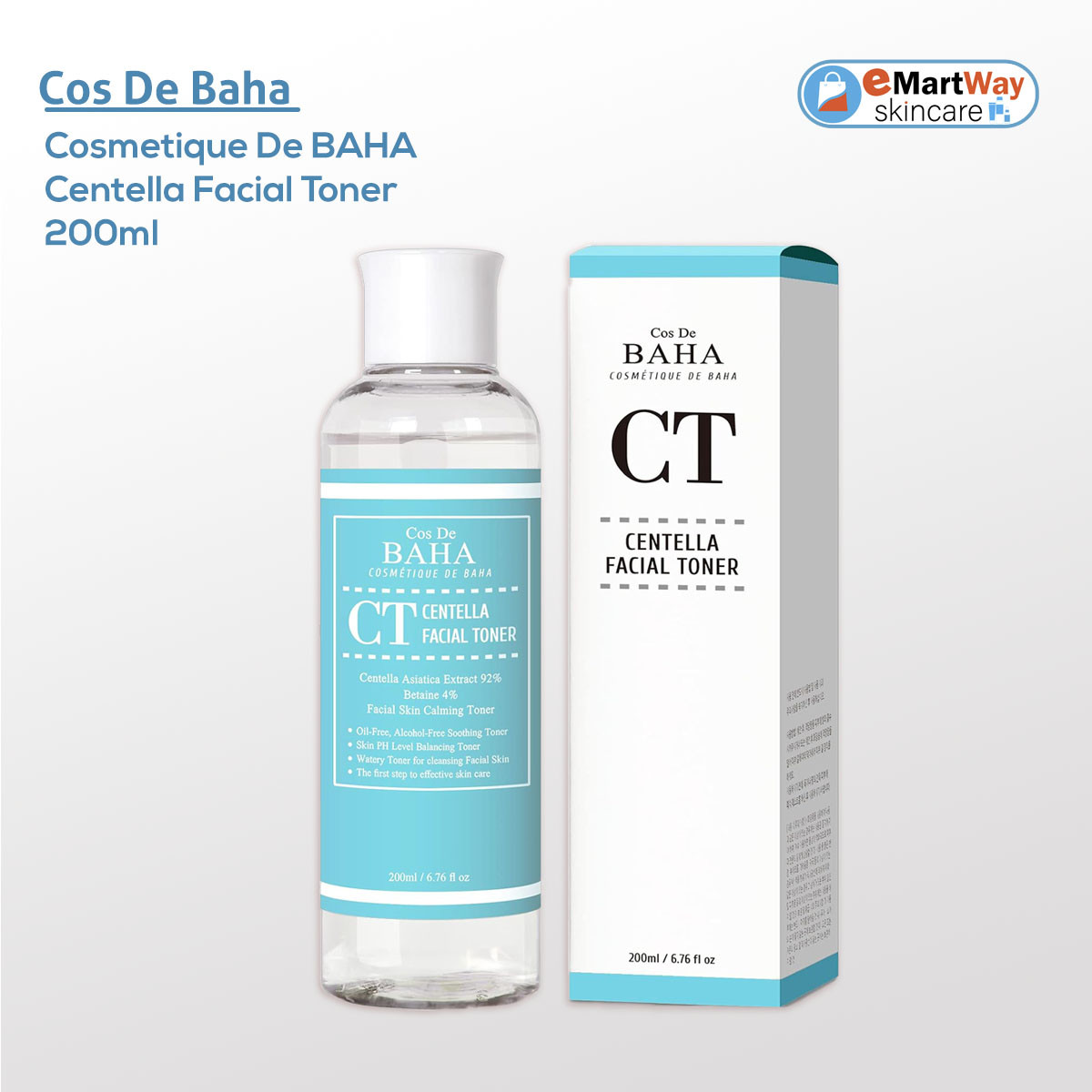 Cos De Baha Centella Facial Toner (CT) 200ml