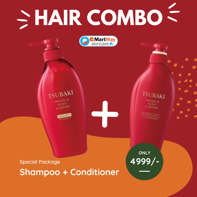 Combo 1 (Tsubaki Premium Moist Repair & Shampoo 450ml & Tsubaki Premium Moist Repair & Conditioner 450ml)
