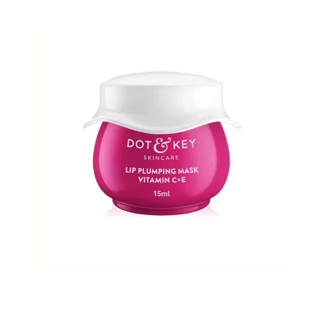 dot and key vitamin c lip mask & Plumping with & E – 15ml Dive into the captivating aroma of wild berries and pomegranate as this mask indulges your lips with a burst of hydration and visible plumping effects Dot & Key Lip Plumping