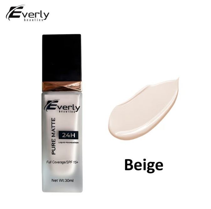Everly 24h Pure Matte Full Coverage Liquid Foundation (Beige)