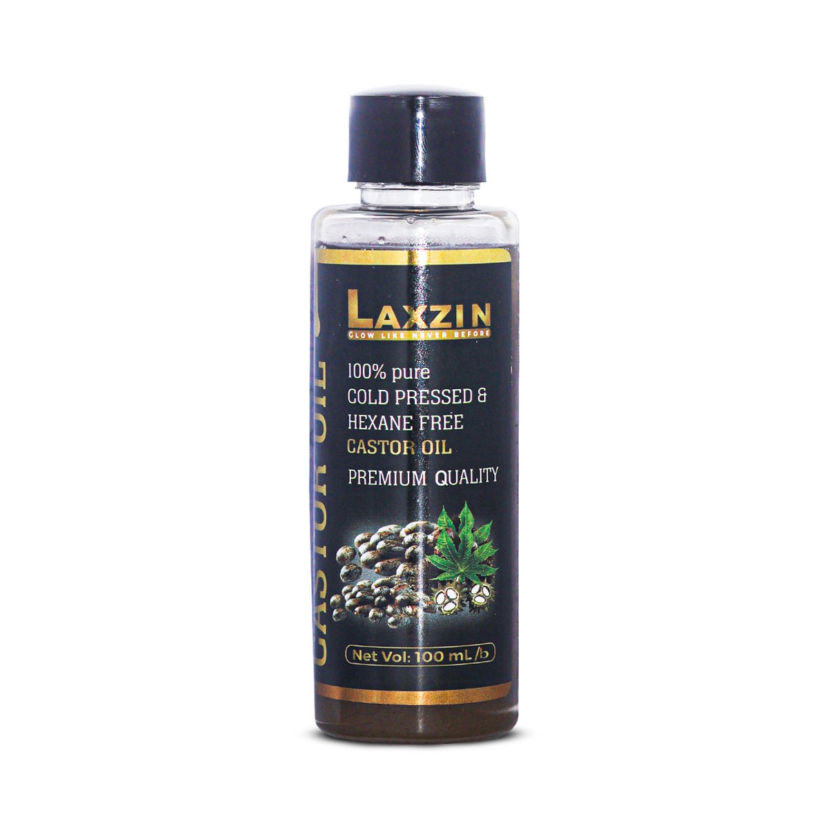 Laxzin 100% Pure Cold Pressed & Hexane Free castor Oil 100ml