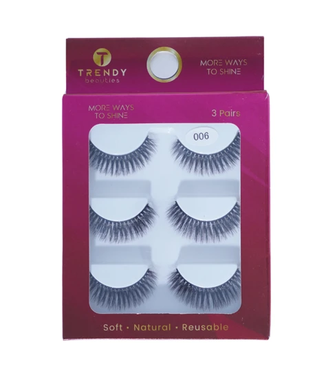 Trendy Beauties Fales Eyelashes 3pairs - 006