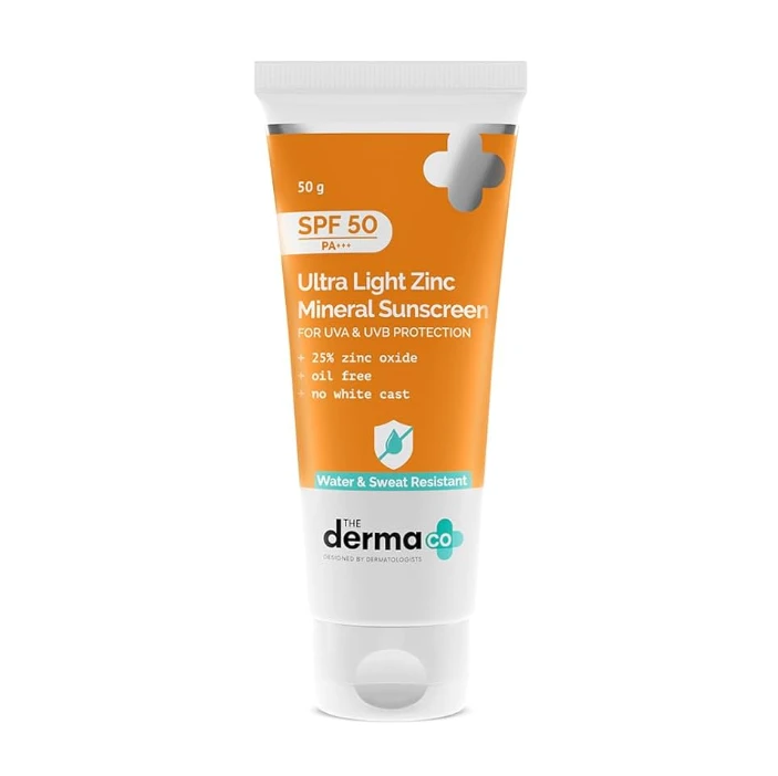 The Derma Co Ultra Light Zinc Mineral Sunscreen 50g