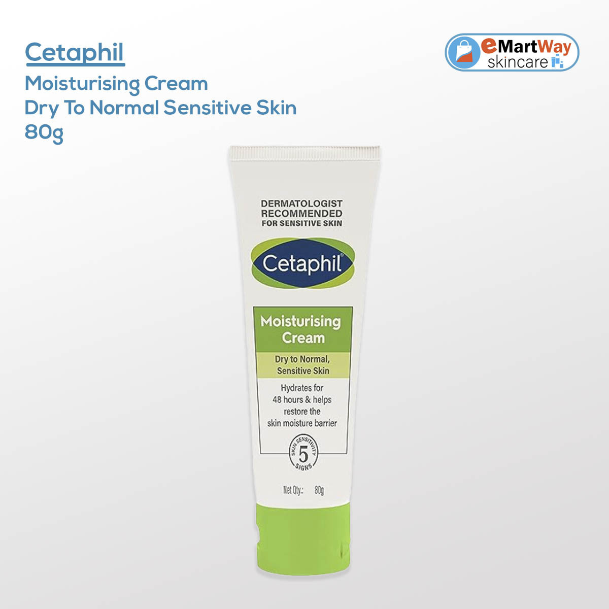 Cetaphil Moisturising Cream (Dry To Normal Sensitive Skin) 80g
