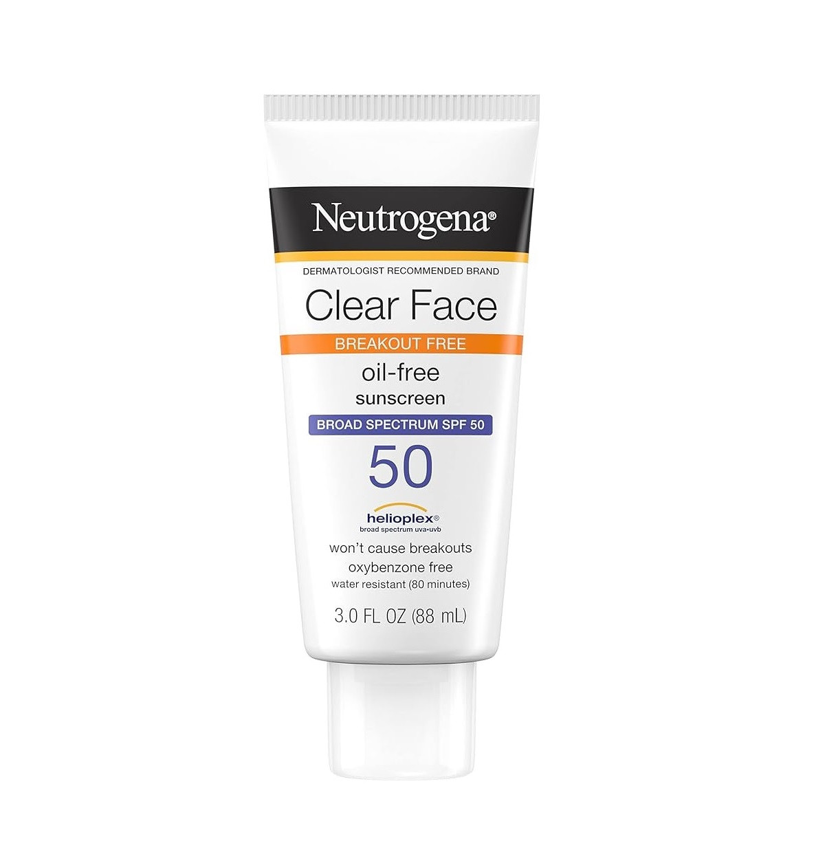 NEUTROGENA Clear Face Break-Out Free Liquid Lotion Sunscreen SPF 50 88ml