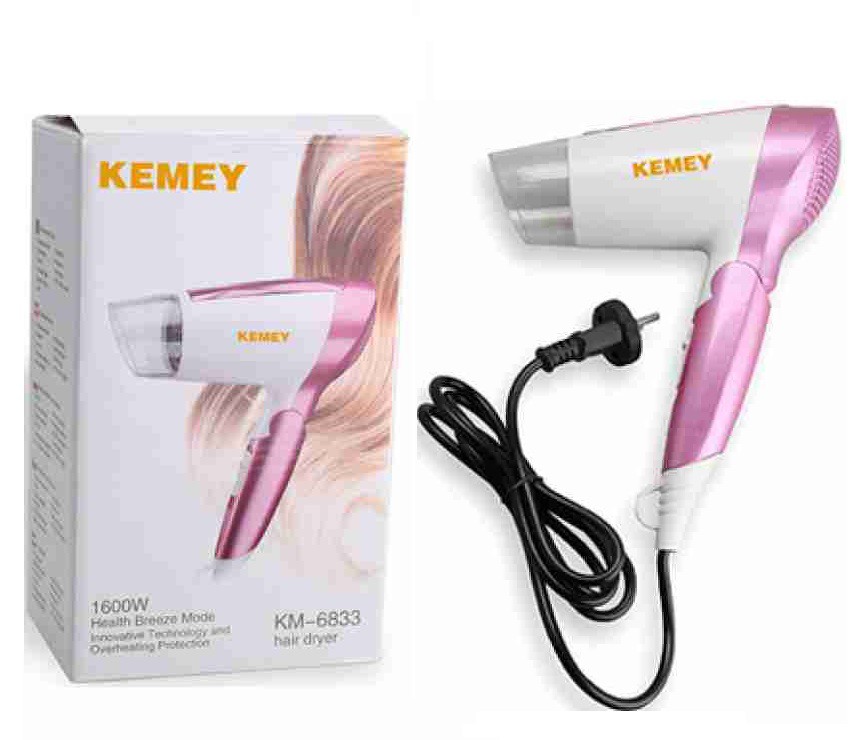 Kemey KM-6833 Foldable Hot & Cold Hair Dryer
