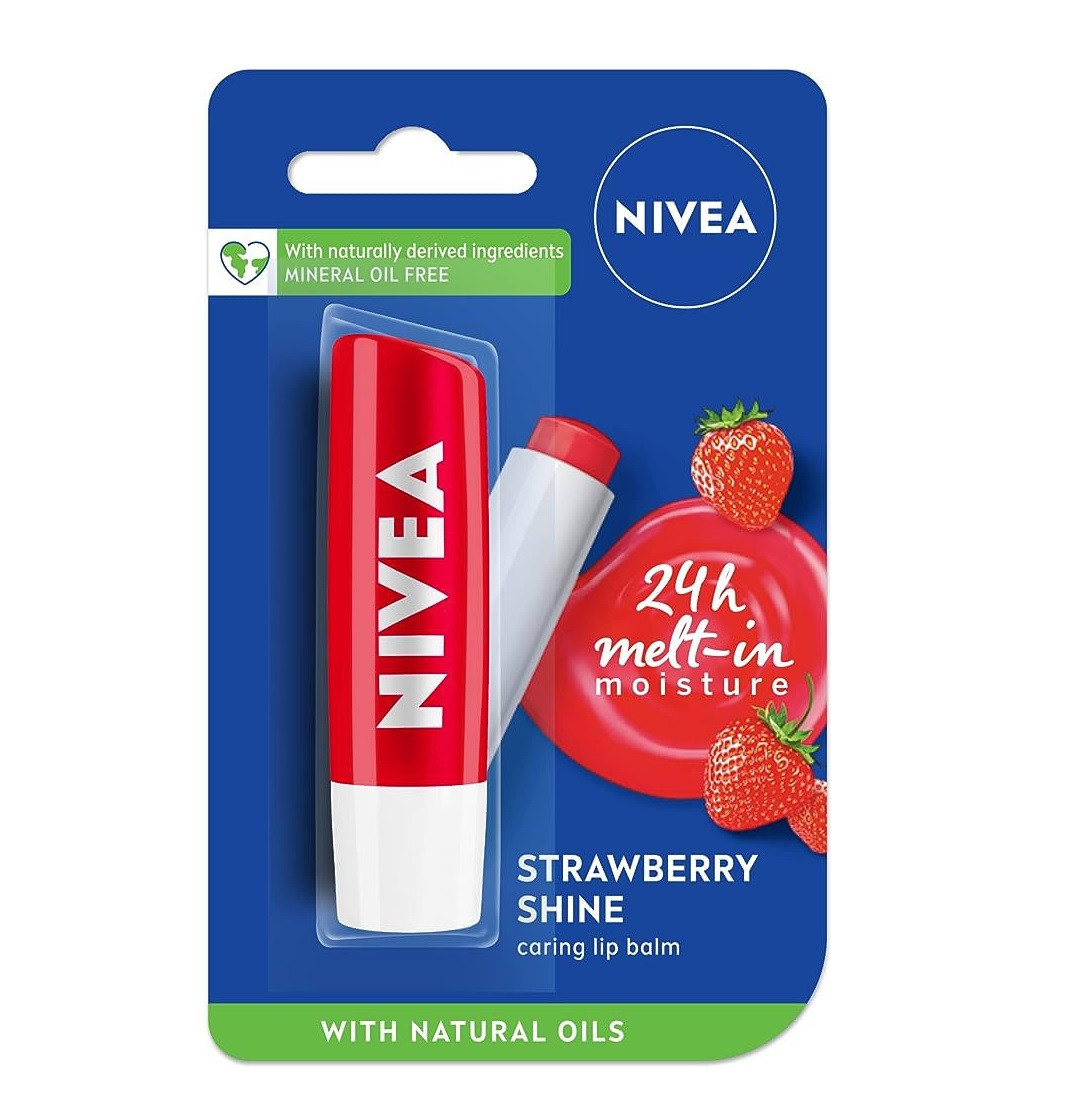 Nivea Strawberry Shine With Natural Oils Lip Balm (5.5ml)