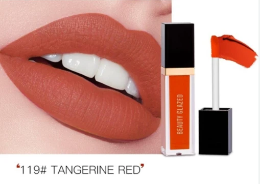 Beauty Glazed Matte Liquid Lipstick (119- Tangerine Red) 2.8g