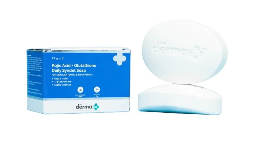The Derma Co Kojic Acid + Glutathione Daily Syndet Soap (75gx2)