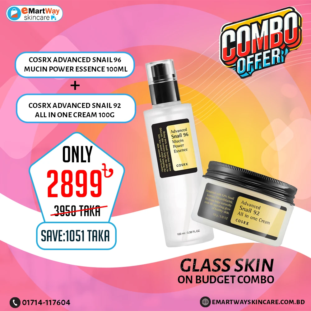 Combo (Cosrx Advanced Snail 92 All in One Cream 100g + Cosrx Advanced Snail 96 Mucin Power Essence 100ml)