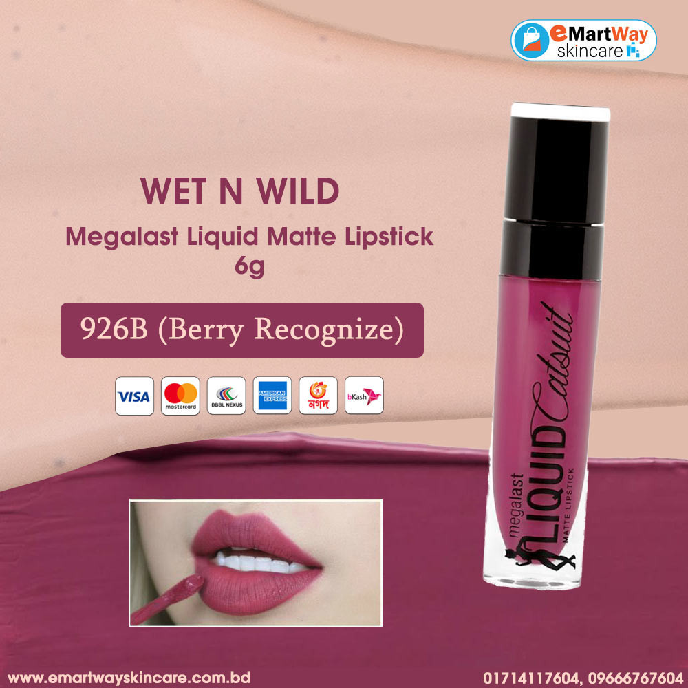 Wet n Wild Megalast Liquid Matte Lipstick 926B (Berry Recognize)