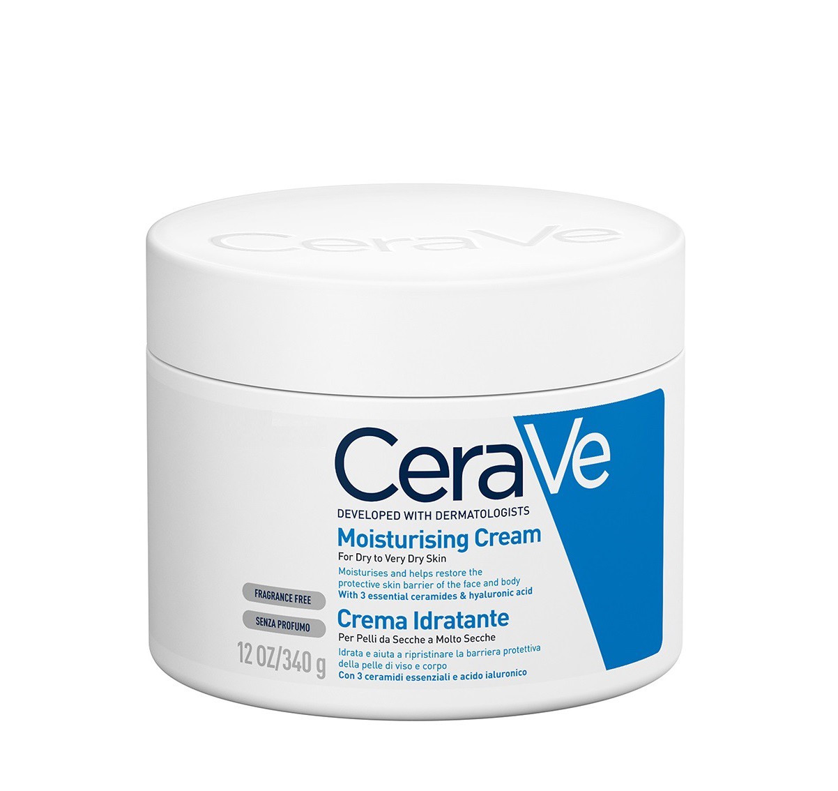CeraVe Moisturizing Cream 340g UK Version (Dry To Very Dry Skin)