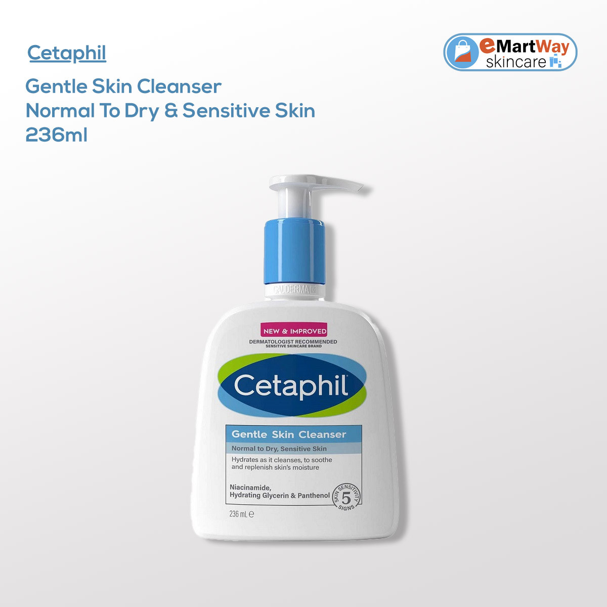 Cetaphil Gentle Skin Cleanser (Normal To Dry & Sensitive Skin) 236ml