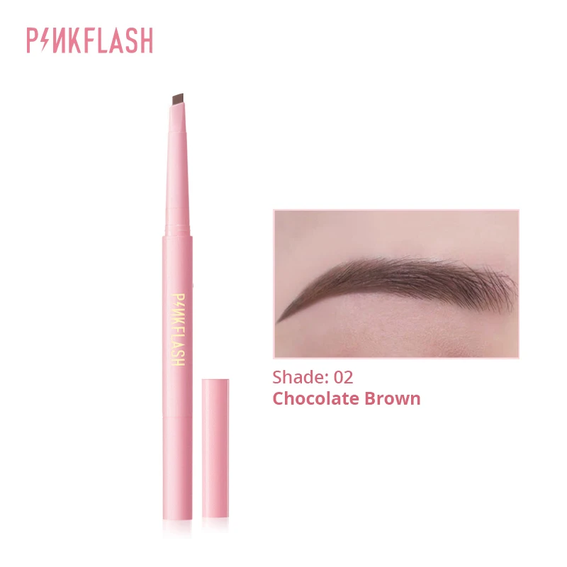 PINKFLASH Waterproof Auto Eyebrow Pencil - 02 Chocolate Brown (PF-E09)
